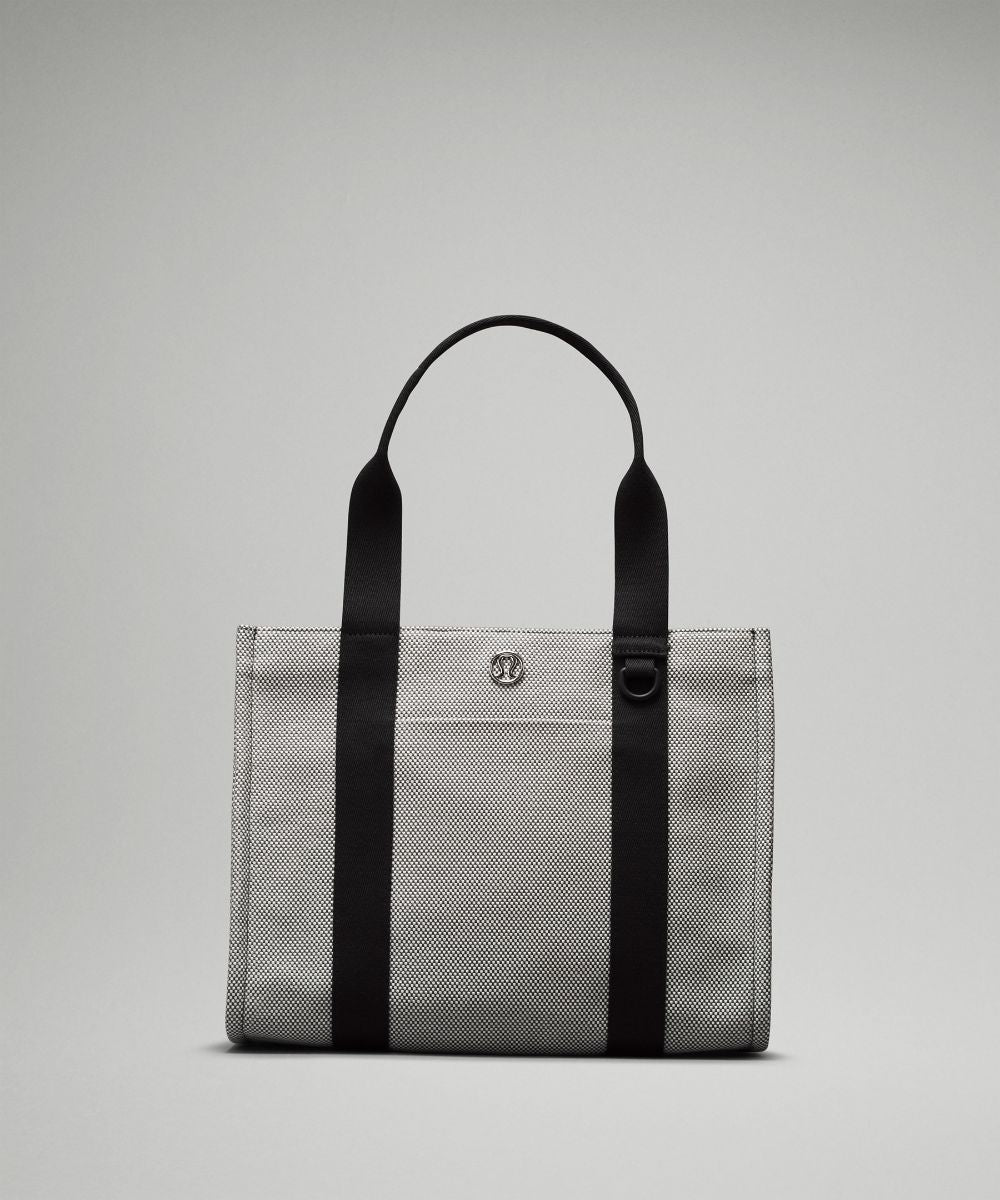 Two-Tone Canvas Tote Bag 10L - Anchor/Light Ivory/Black