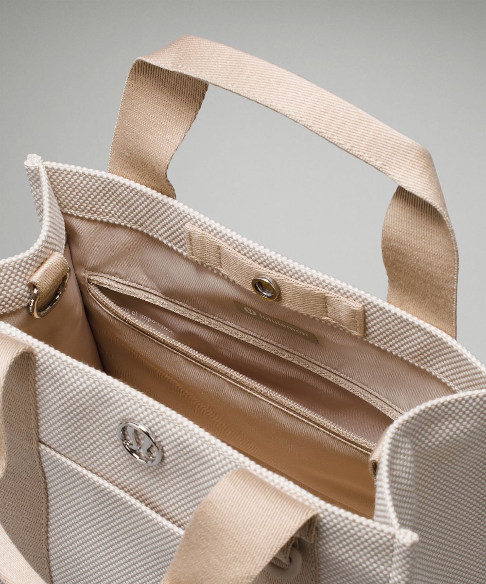 Two-Tone Canvas Tote Bag Mini 4.5L - Mojave Tan/Light Ivory